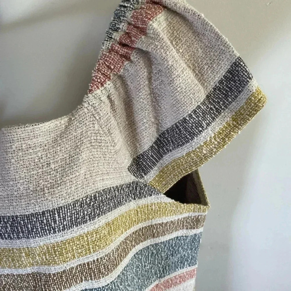 NWT‎ Madewell TextureThread Cap-Sleeve Dress Stripe XL 100% Cotton 0224 - Picture 7 of 15